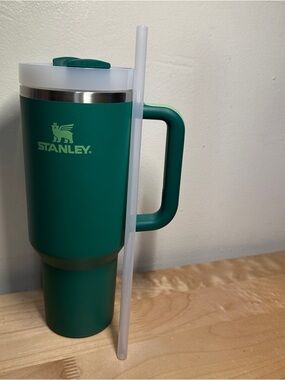 Stanley Emerald Green Insulated Travel Mug with Handle engraved “Henry” 40 oz